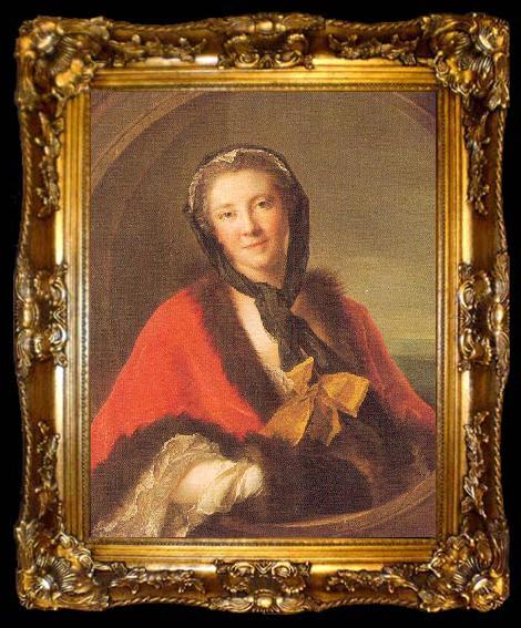 framed  Jean Marc Nattier The Countess Tessin, ta009-2
